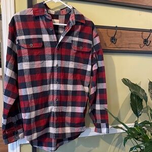 Jachs Red and Black Plaid Button Down Shirt